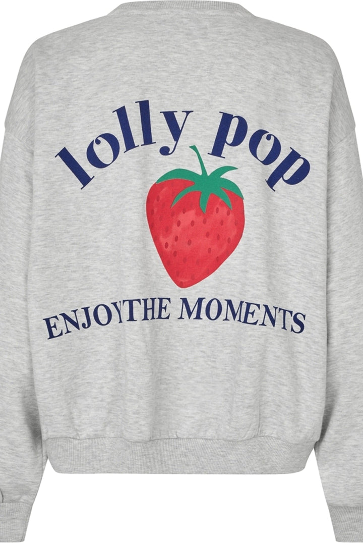 Lollys Laundry - Sweatshirt - Grå - Sydney Strawberry