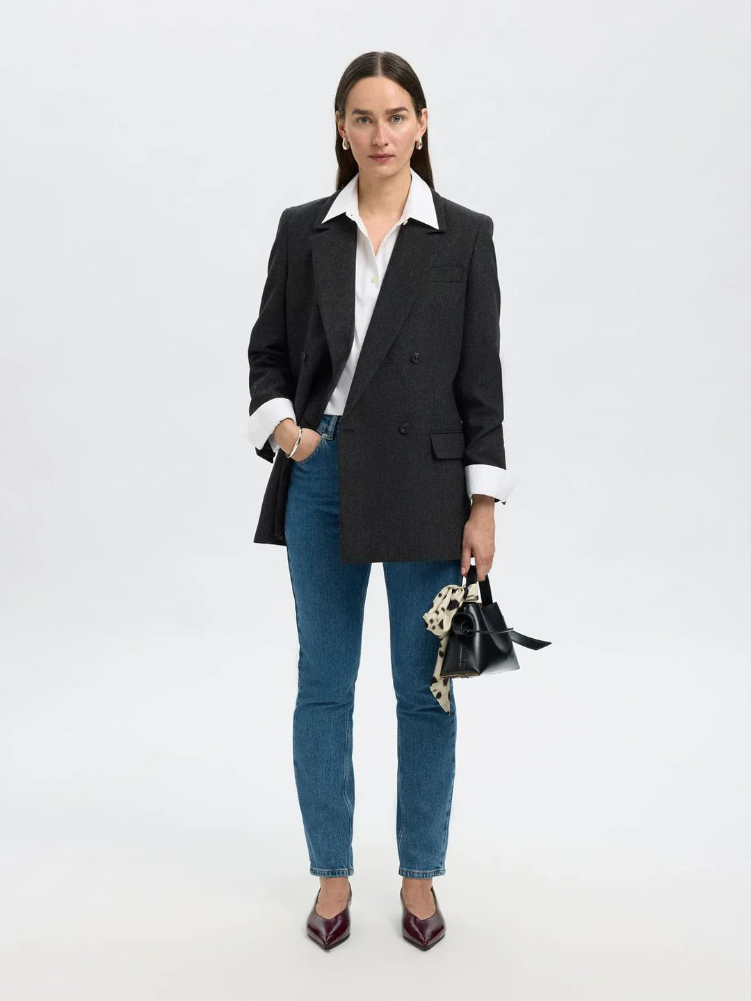 Selected Femme - Blazer - Black Wool - Elin - Stilkompagniet.dk