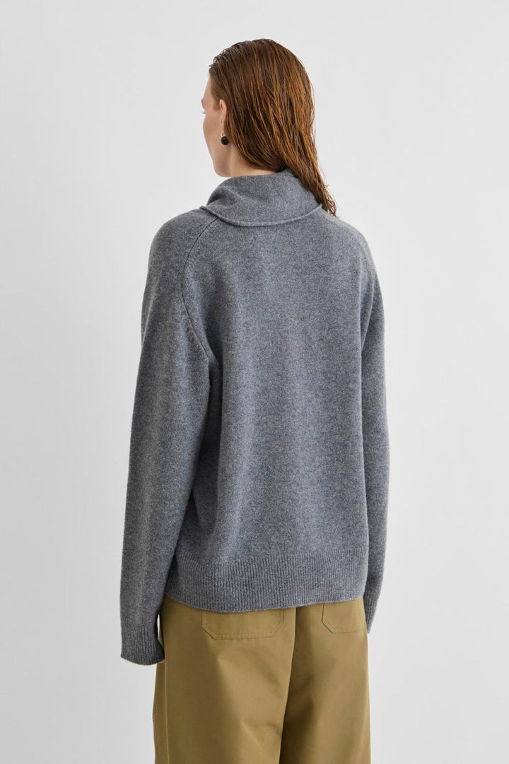 Rouge Edit - Striktrøje - Dark Grey Melange - Kate