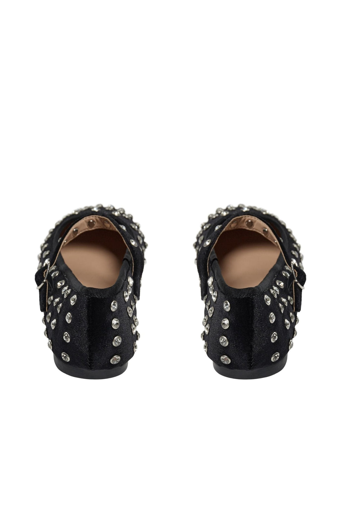 Sofie Schnoor - Ballerina - Sort velour - Rosasw S244755 - Stilkompagniet.dk