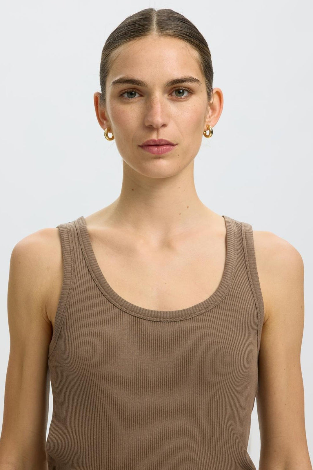 Selected Femme - Tanktop - Chocolate Chip - Slwanna