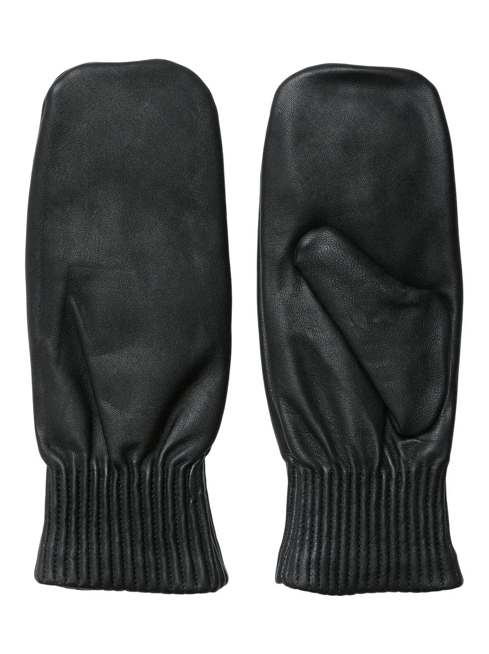 Selected Femme - Mittens/vanter - Læder Black - Olga - Stilkompagniet.dk
