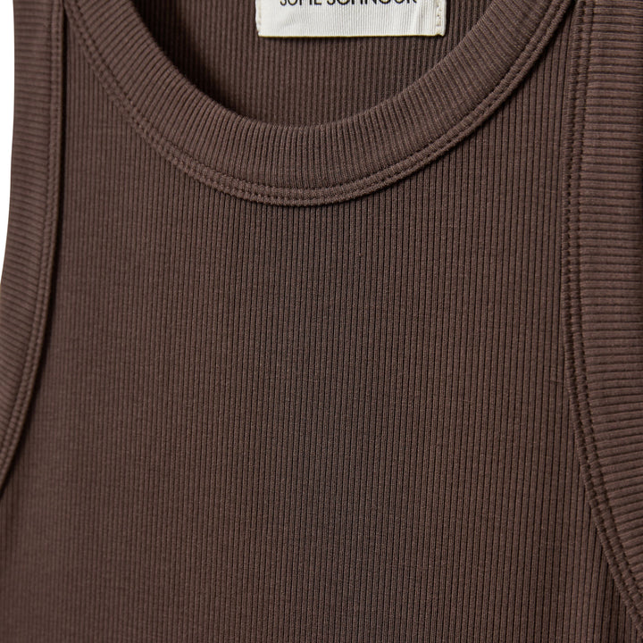 Sofie Schnoor - Jullie SNOS215 Rib Top - Brown Fudge