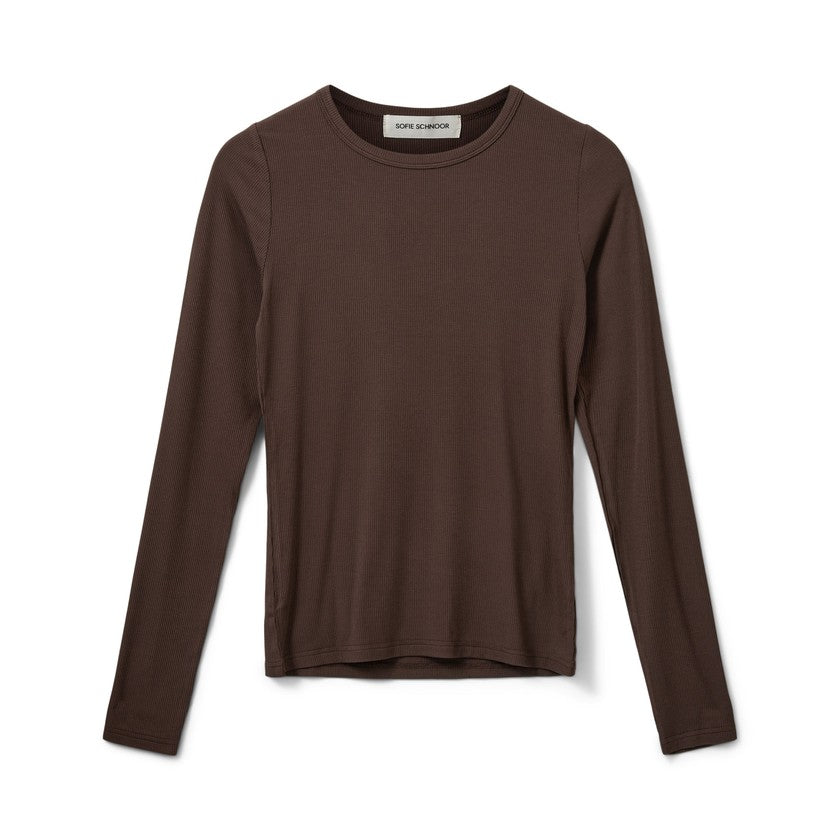 Sofie Schnoor - Langærmet viskose bluse - Brown - Petricia - Stilkompagniet.dk