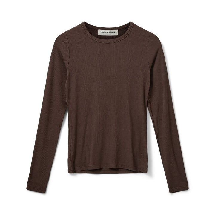 Sofie Schnoor - Langærmet viskose bluse - Brown - Petricia - Stilkompagniet.dk