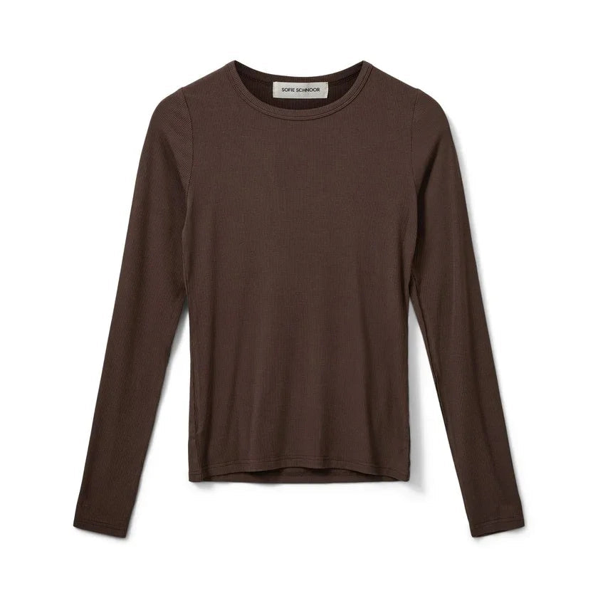 Sofie Schnoor - Langærmet viskose bluse - Brown - Petricia - Stilkompagniet.dk