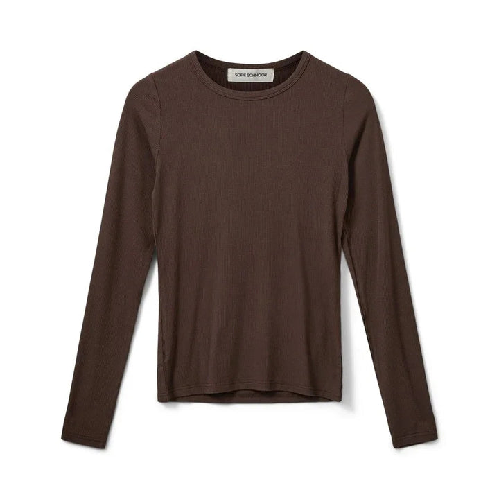 Sofie Schnoor - Langærmet viskose bluse - Brown - Petricia - Stilkompagniet.dk