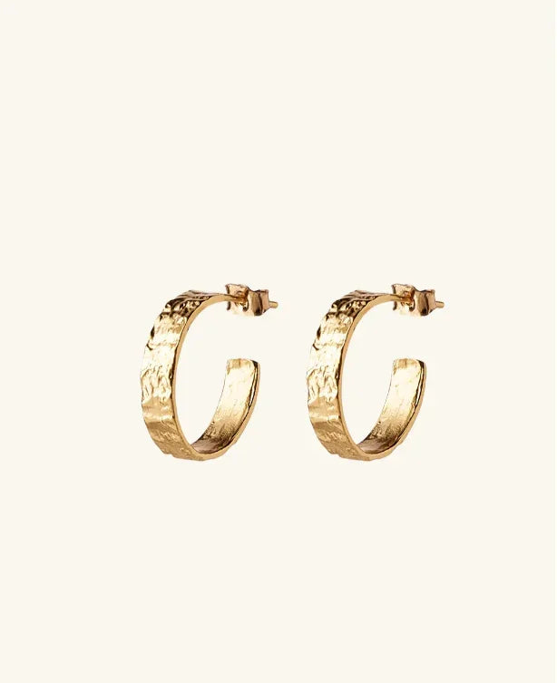 Andcopenhagen Jewelry - Øreringe hoops - 18 karat guldbelagte 925 sterlingsølv - Isobel