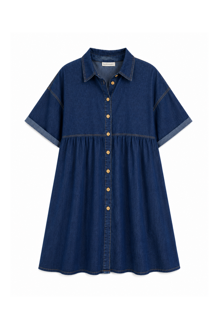 Andcopenhagen Studio - Denimkjole - Mørkeblå - Silje