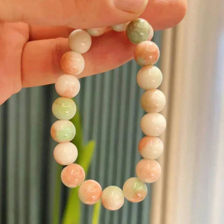 Andcopenhagen - Armbånd - Glas perler - Green/peach - Dagmar