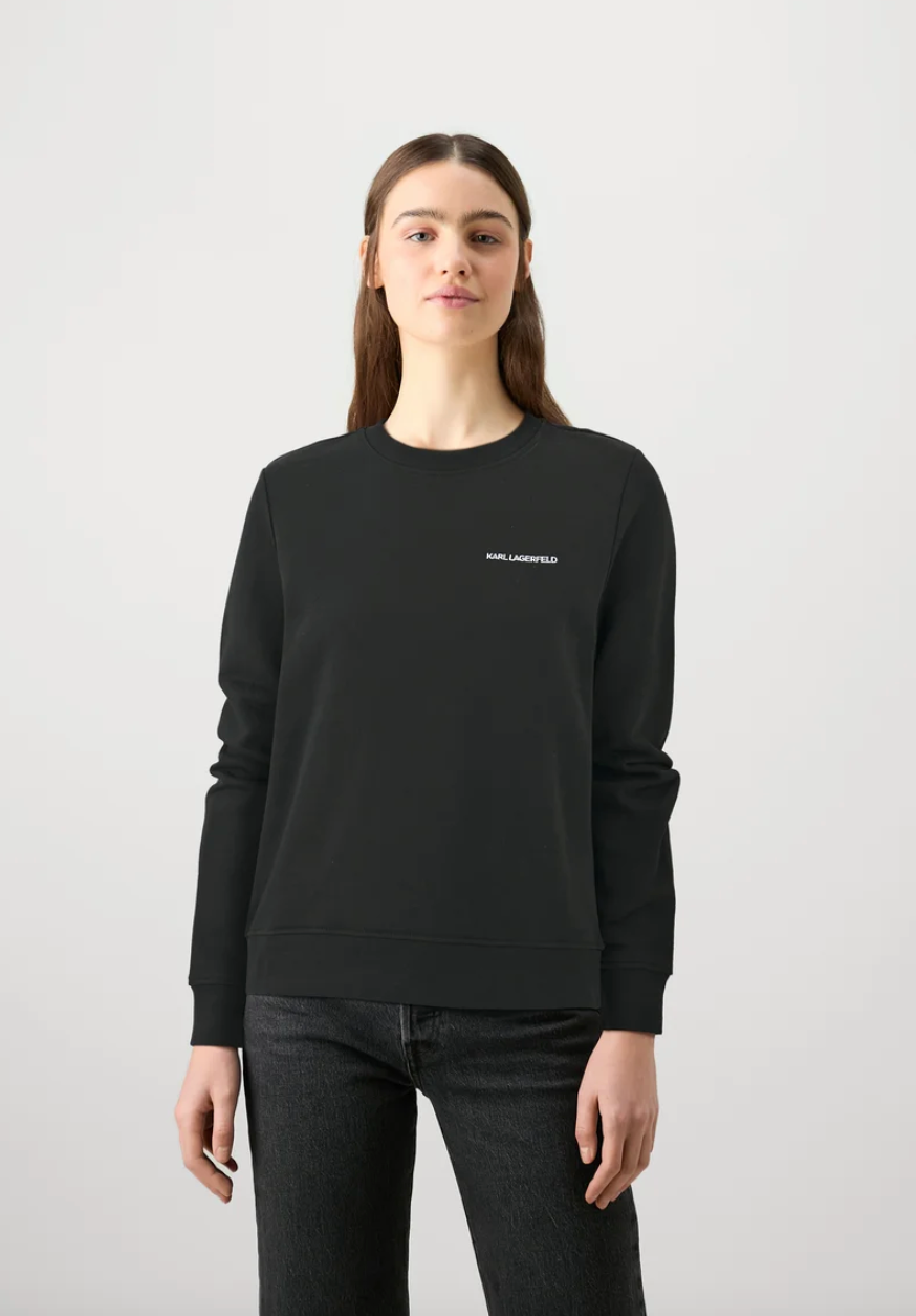 Karl Lagerfeld -Sweatshirt - Sort & Logo - Essential sweat - Stilkompagniet.dk