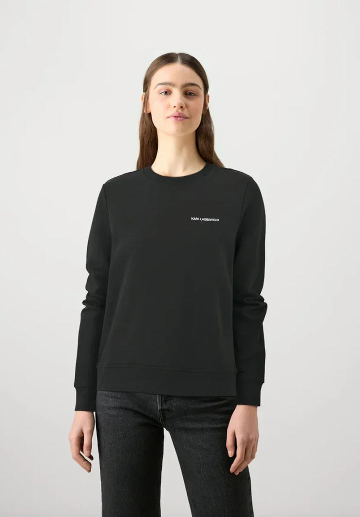 Karl Lagerfeld -Sweatshirt - Sort & Logo - Essential sweat - Stilkompagniet.dk