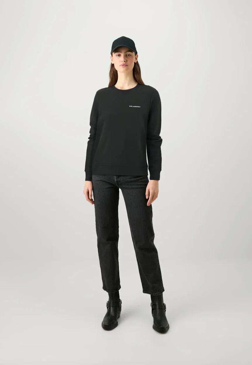 Karl Lagerfeld -Sweatshirt - Sort & Logo - Essential sweat - Stilkompagniet.dk