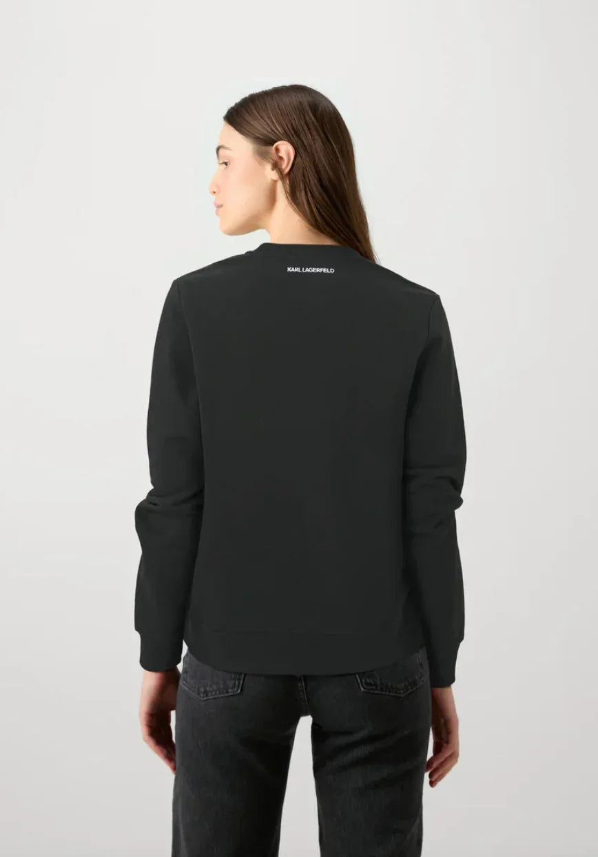 Karl Lagerfeld -Sweatshirt - Sort & Logo - Essential sweat - Stilkompagniet.dk