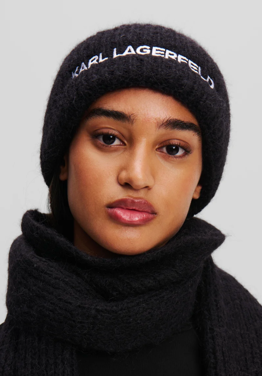 Karl Lagerfeld - Hue - Black - ESSENTIAL BEANIE - Stilkompagniet.dk