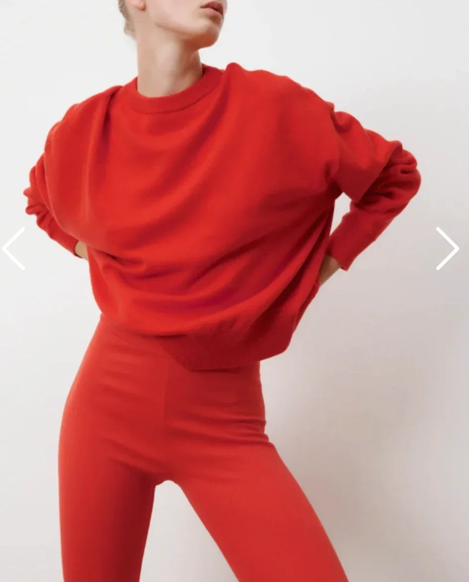 LALA BERLIN - Leggings - Bomuld hot orange - Leonie - Stilkompagniet.dk