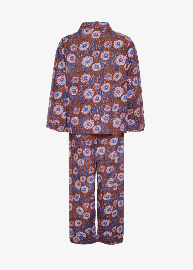 Sissel Edelbo - Nattøjssæt - Nuit pyjamas - Brown floral - sss (Bemærk preorder lev. uge 49)