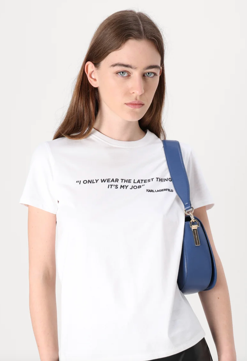 Karl Lagerfeld - Statement T-shirt - Hvid - Quote