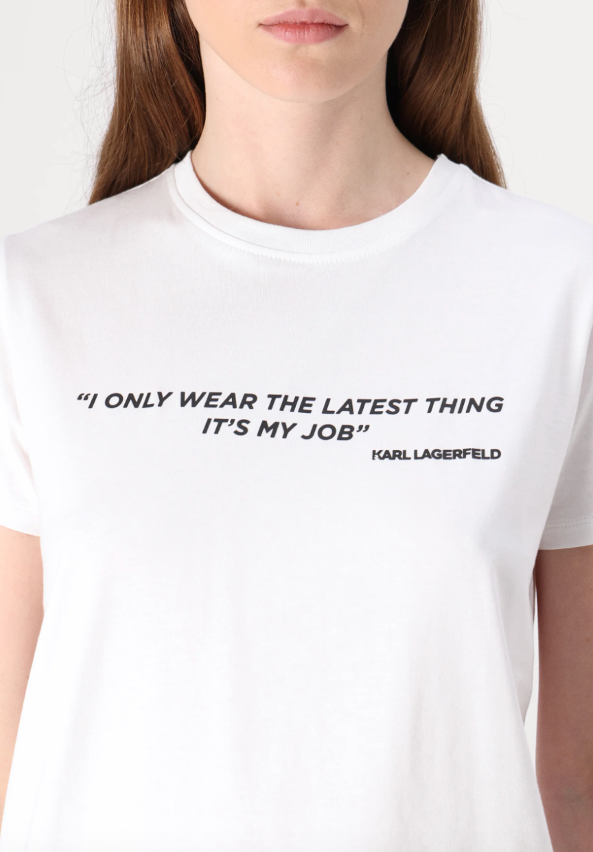 Karl Lagerfeld - Statement T-shirt - Hvid - Quote