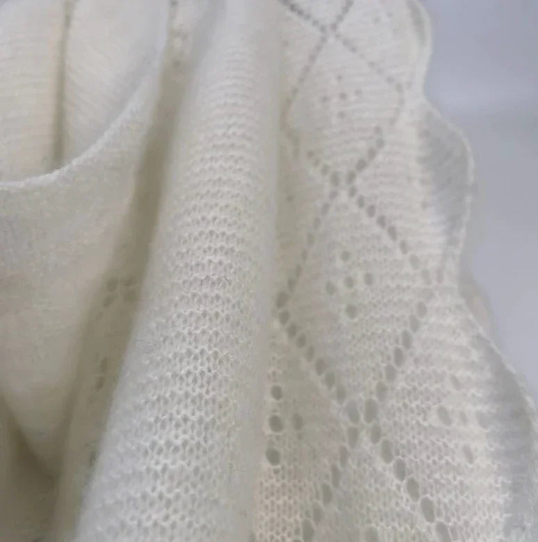 Andcopenhagen - Cashmeretøklæde - Triangle trinity stor 100% Cashmere - White - Stilkompagniet.dk