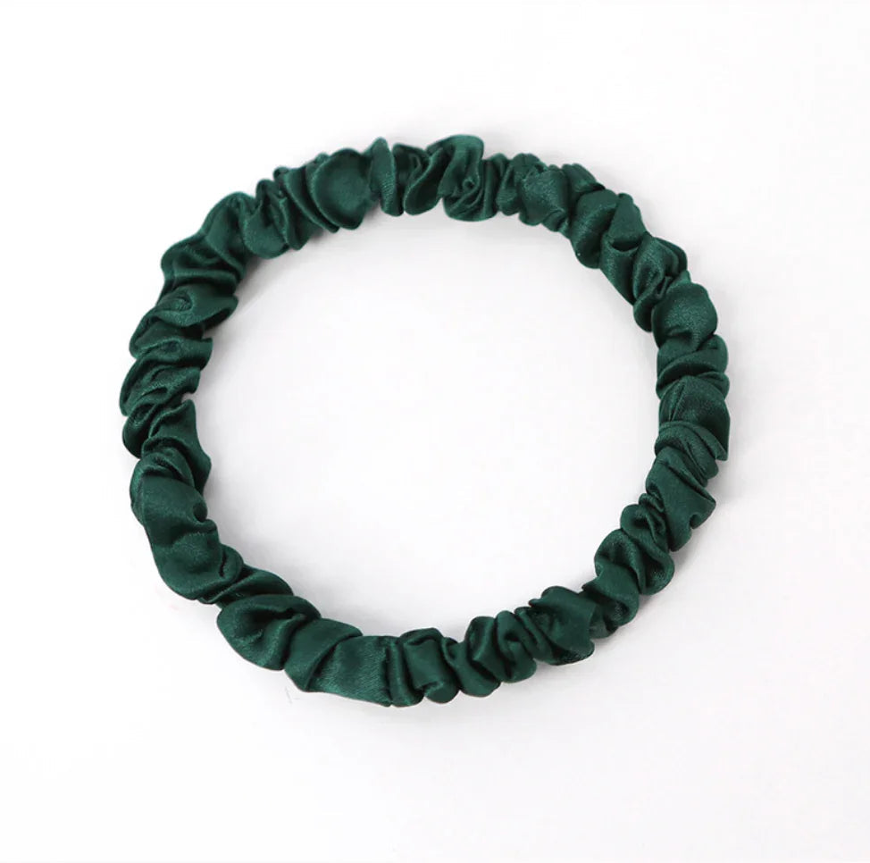 Andcopenhagen - 100% Silke hårelastik - Dark Green - Sisse