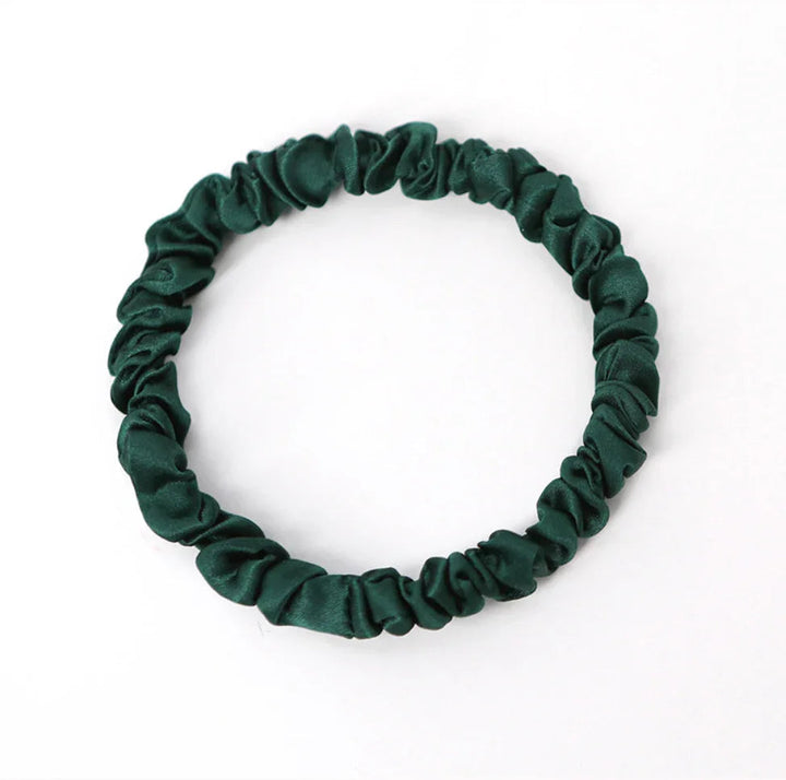 Sassy Copenhagen - 100% Silke hårelastik - Dark Green - Sisse