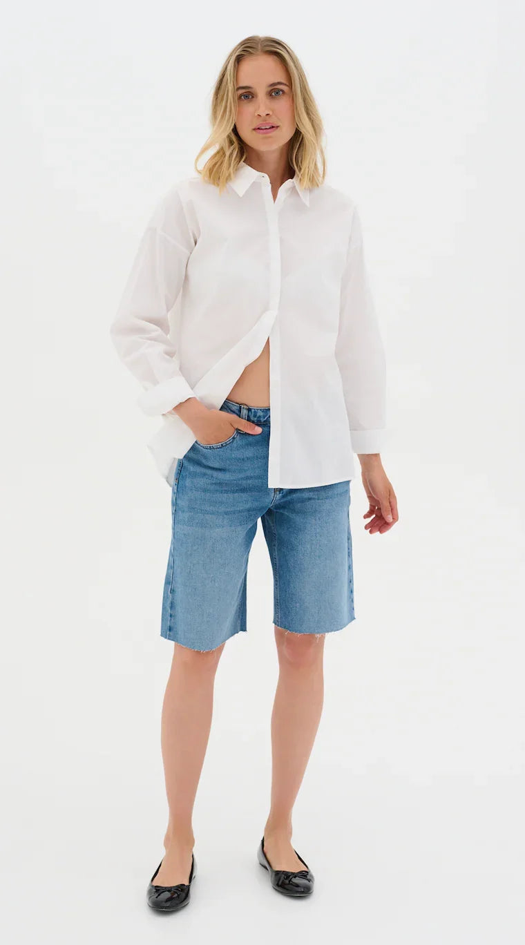 My Essential Wardrobe - Long shorts - Light blue - LouisMW 139 - Stilkompagniet.dk