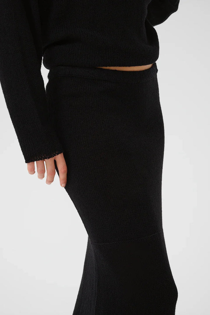 My Essentail Wardrobe - Nederdel - Black - Diva knit - Stilkompagniet.dk