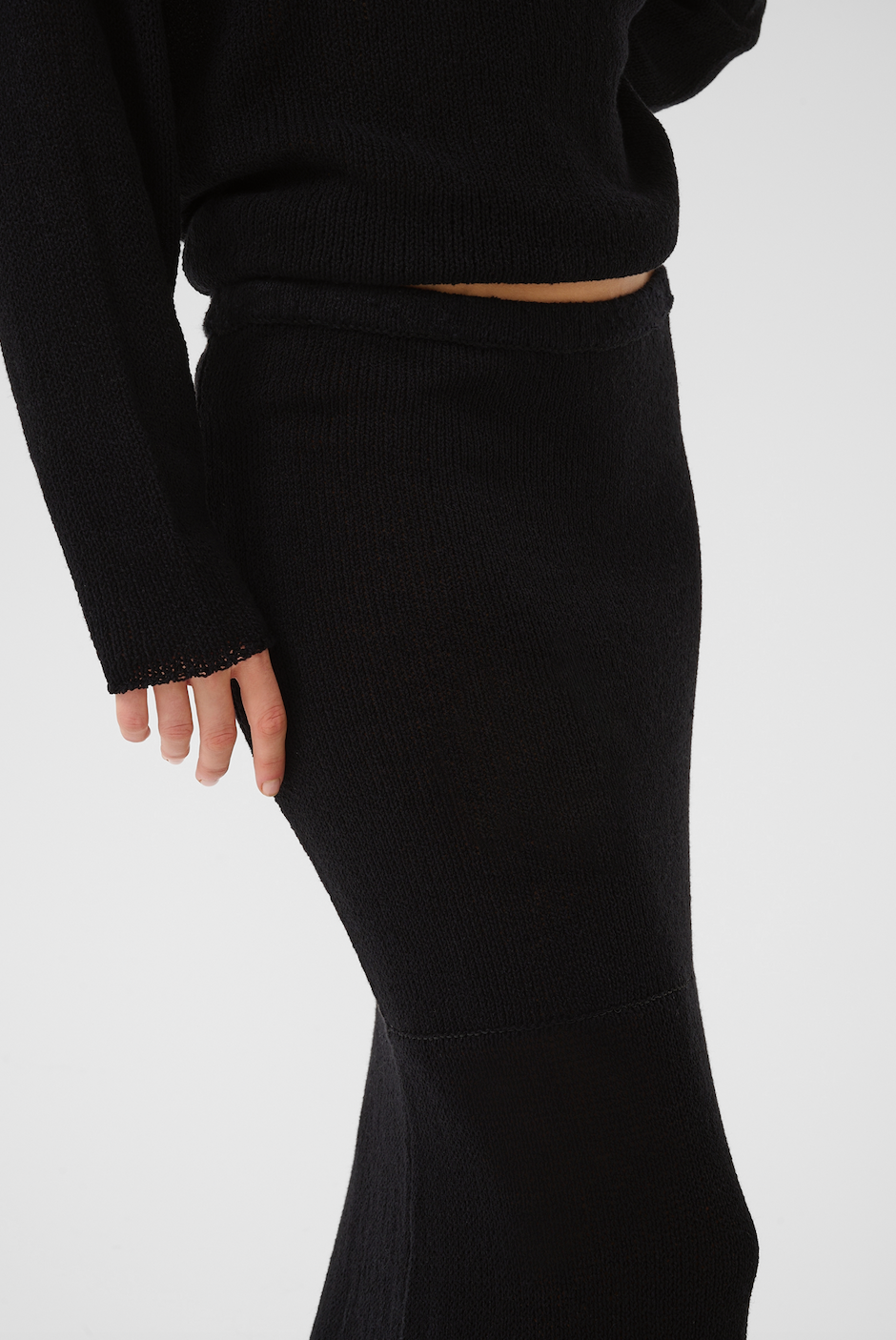 My Essentail Wardrobe - Nederdel - Black - Diva knit - Stilkompagniet.dk