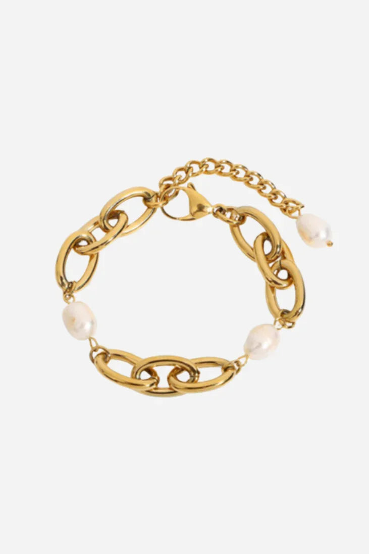 Nine - Pearl Chain Bracelet - Stilkompagniet.dk