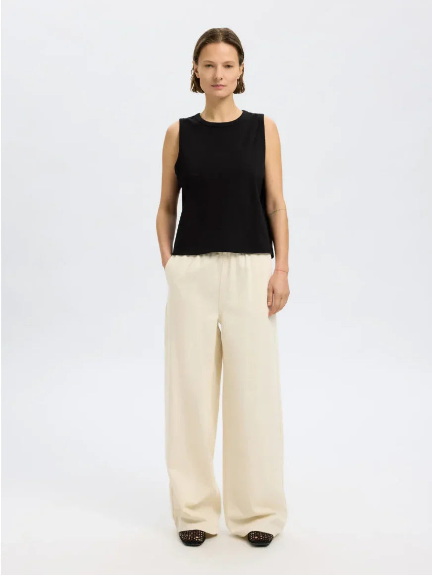 Selected Femme - Tank top - Sort - Boxy - Stilkompagniet.dk