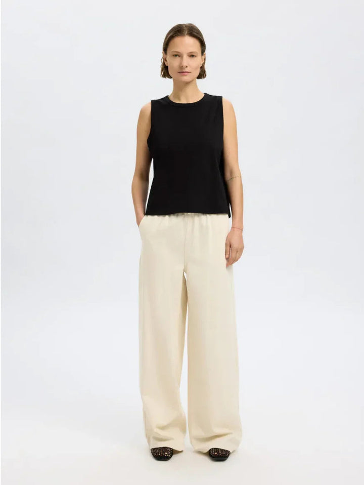 Selected Femme - Tank top - Sort - Boxy - Stilkompagniet.dk