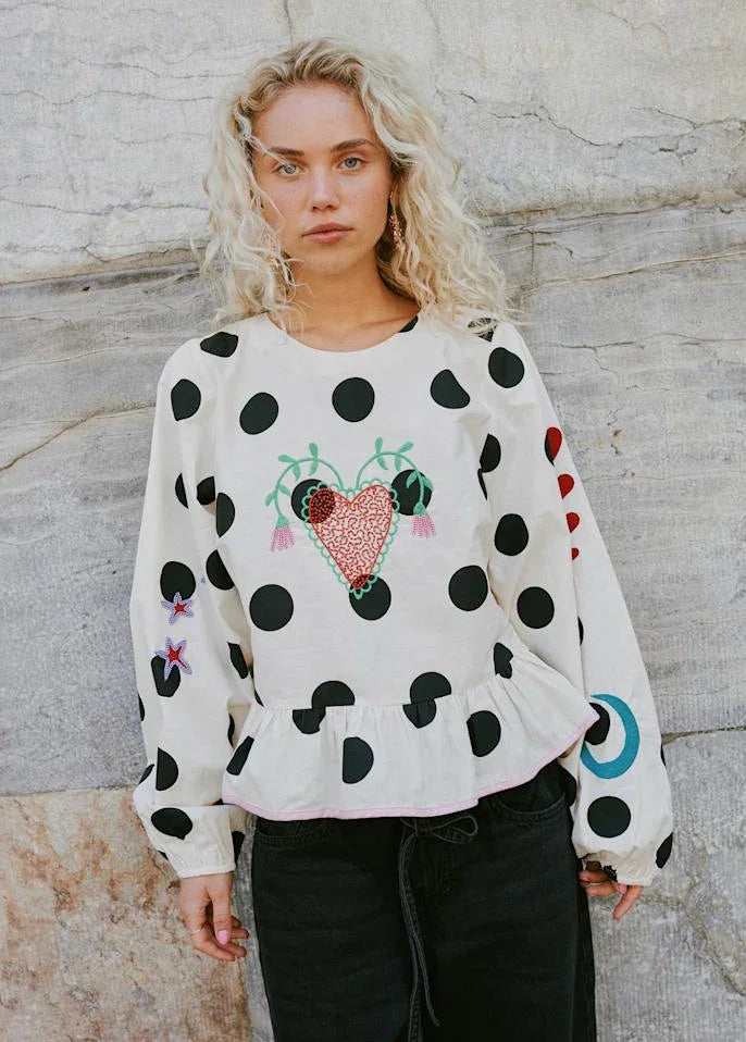 Sissel Edelbo - Bluse - Black Dot - Diana - sss