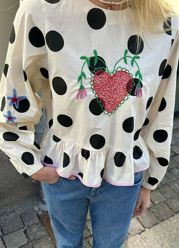 Sissel Edelbo - Bluse - Black Dot - Diana - sss