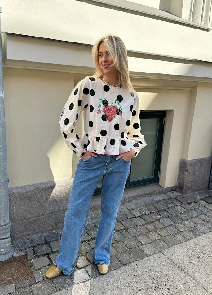 Sissel Edelbo - Bluse - Black Dot - Diana - sss