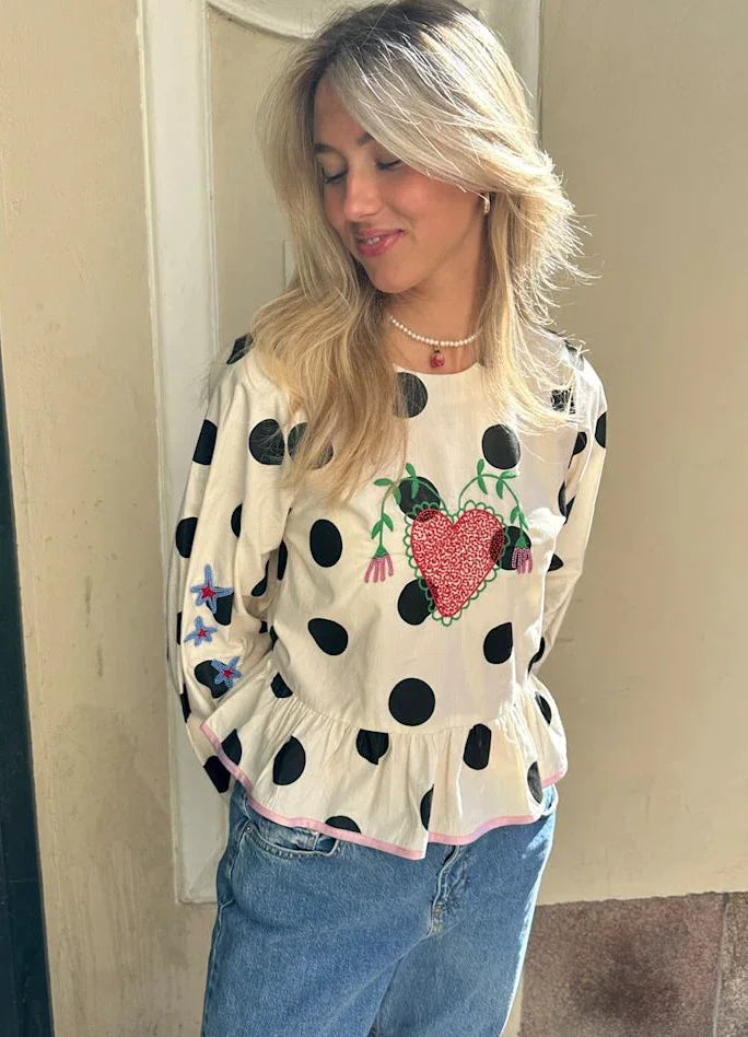 Sissel Edelbo - Bluse - Black Dot - Diana - sss
