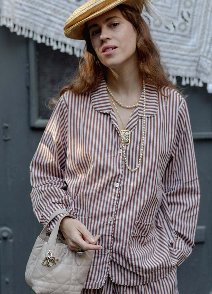 Sissel Edelbo - Nattøjssæt - Brown Stripes - Nuit sss - Stilkompagniet.dk