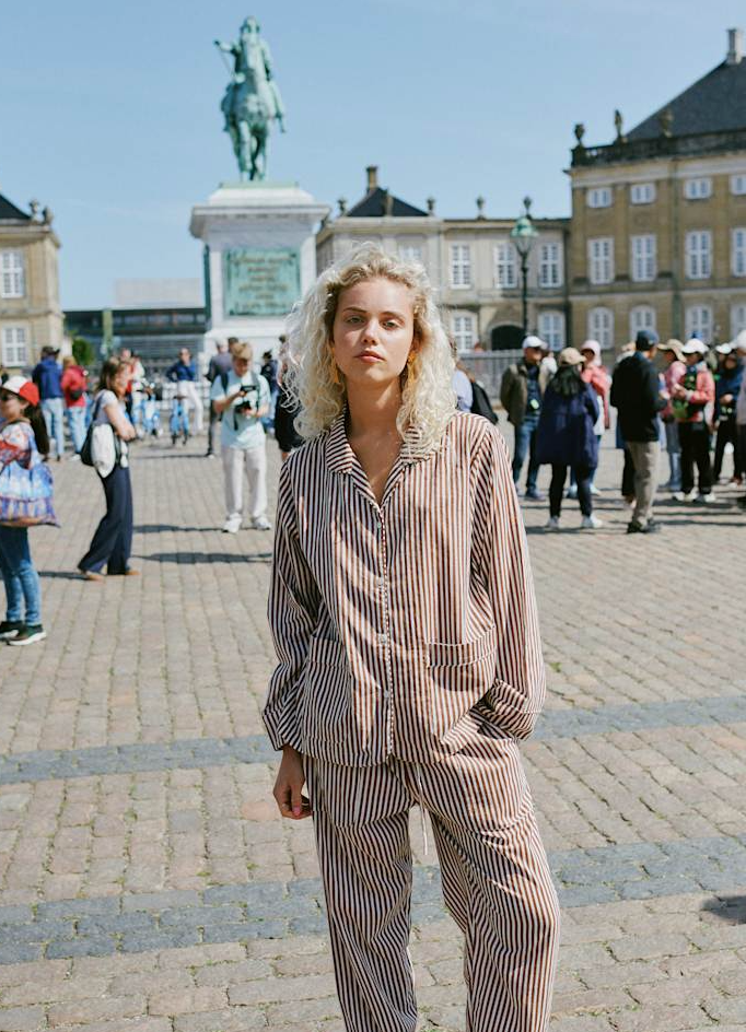 Sissel Edelbo - Nattøjssæt - Brown Stripes - Nuit sss - Stilkompagniet.dk