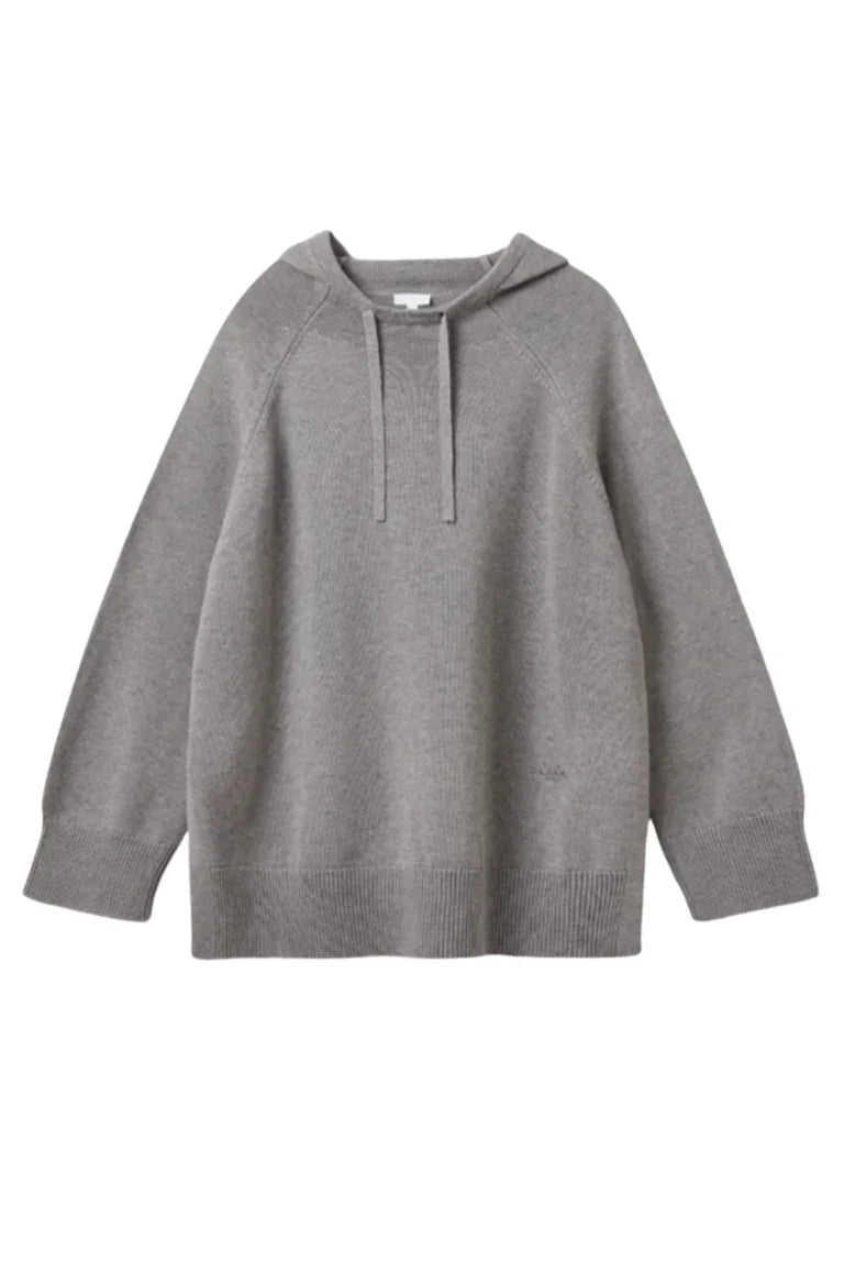 Lala Berlin - Strik hoodie - Grey - Kiana - Stilkompagniet.dk
