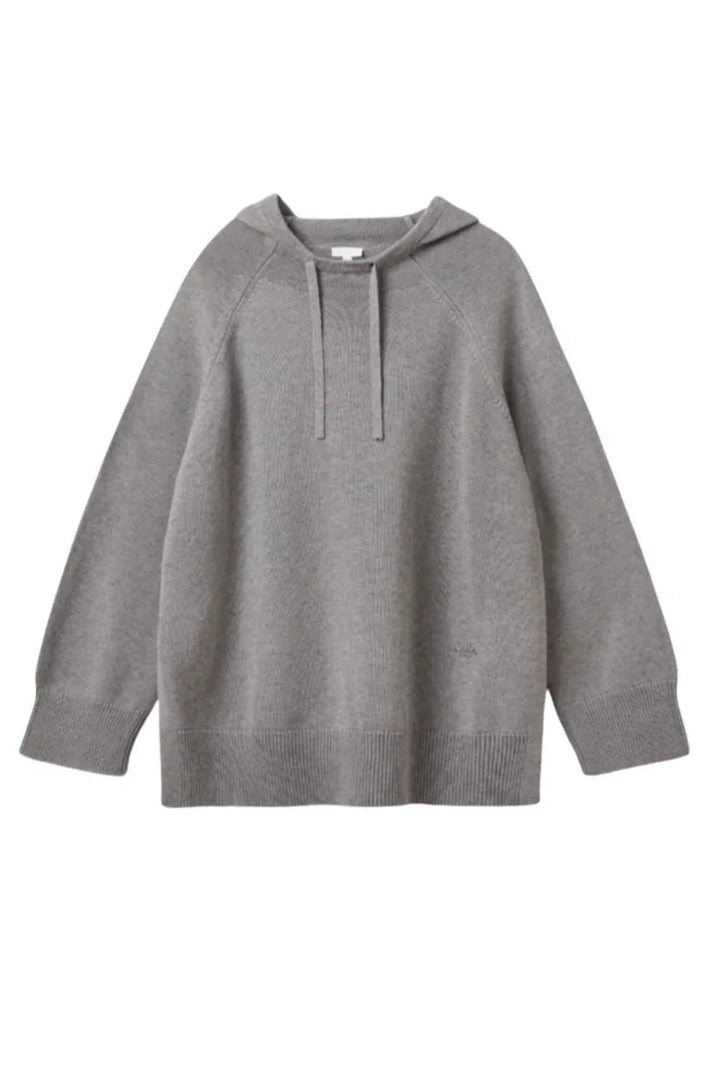Lala Berlin - Strik hoodie - Grey - Kiana - Stilkompagniet.dk