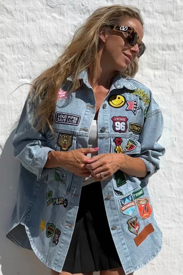 Sassy Copenhagen - Jakke - Oversize Denim blue - Alba (PREORDER) - Stilkompagniet.dk