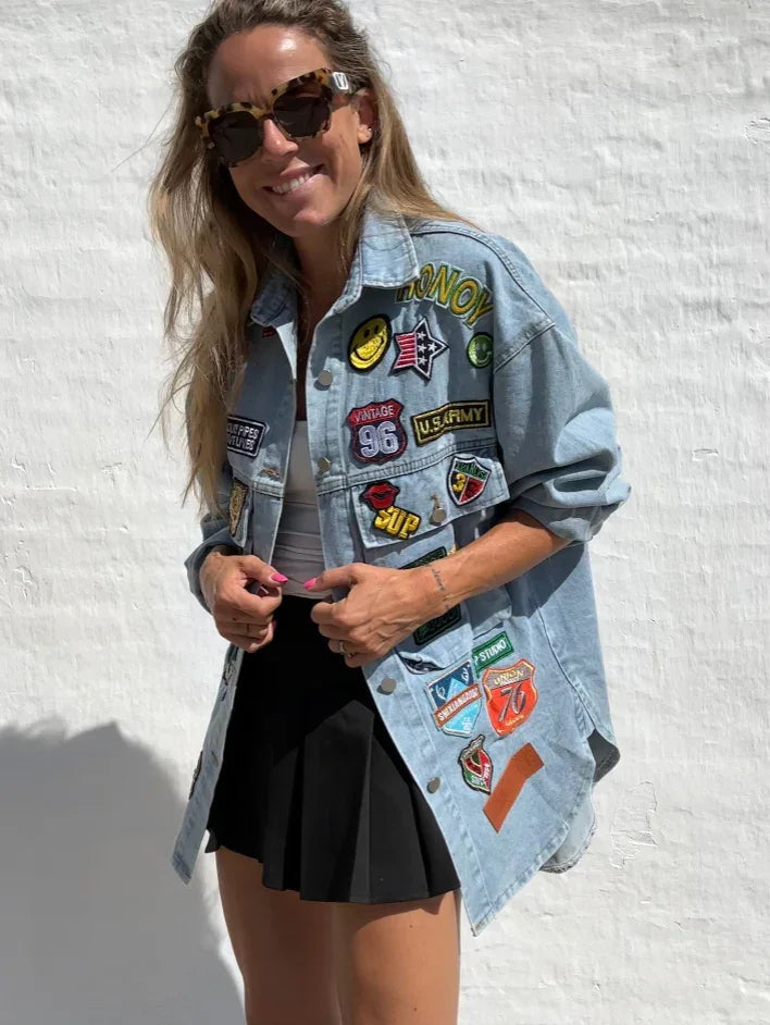 Sassy Copenhagen - Jakke - Oversize Denim blue - Alba (PREORDER) - Stilkompagniet.dk