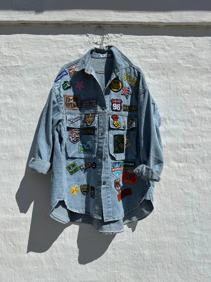 Sassy Copenhagen - Jakke - Oversize Denim blue - Alba (PREORDER) - Stilkompagniet.dk