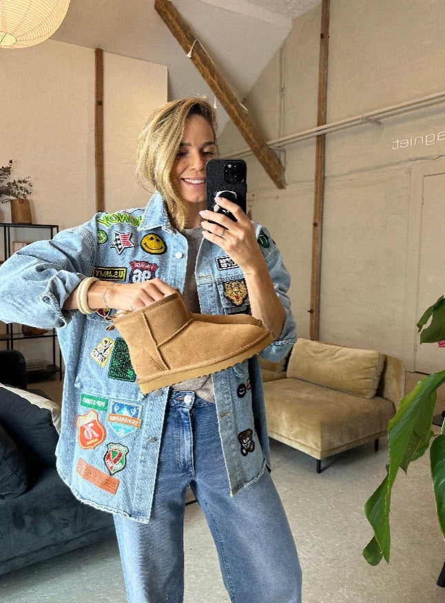 Sassy Copenhagen - Jakke - Oversize Denim blue - Alba (PREORDER) - Stilkompagniet.dk