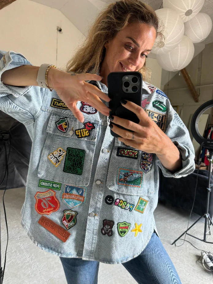 Sassy Copenhagen - Jakke - Oversize Denim blue - Alba (PREORDER) - Stilkompagniet.dk