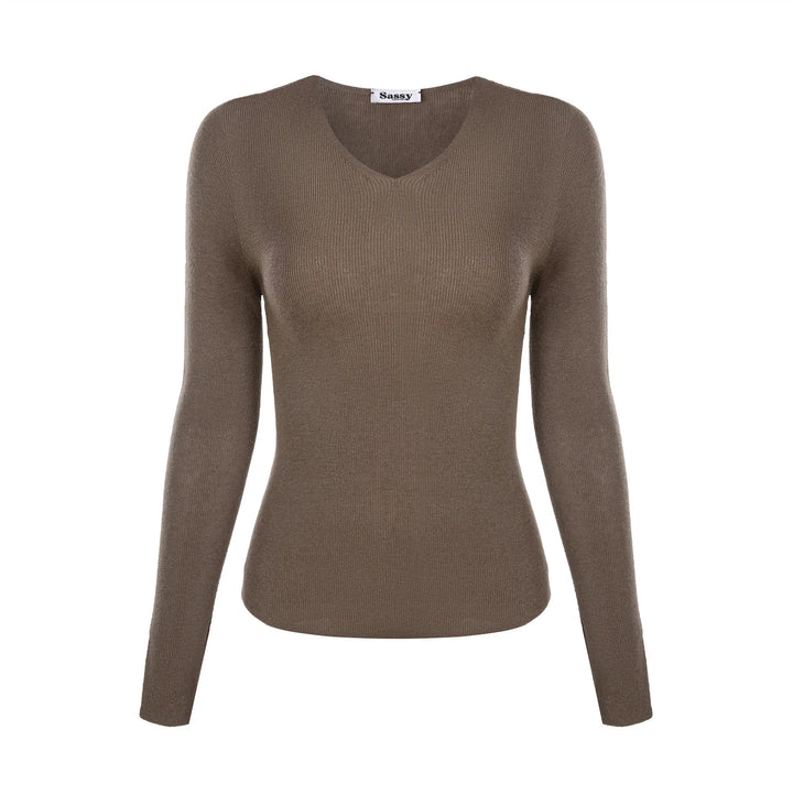 Sassy Copenhagen - Uld bluse - Brun - Manon