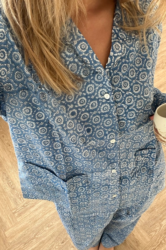 Sissel Edelbo - Nattøjssæt - Nuit pyjamas - Blue floral - sss