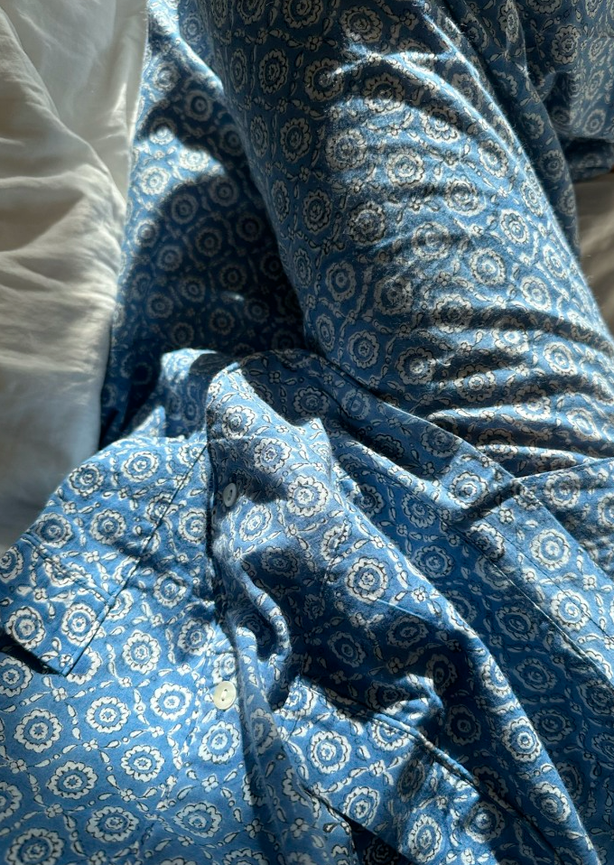 Sissel Edelbo - Nattøjssæt - Nuit pyjamas - Blue floral - sss