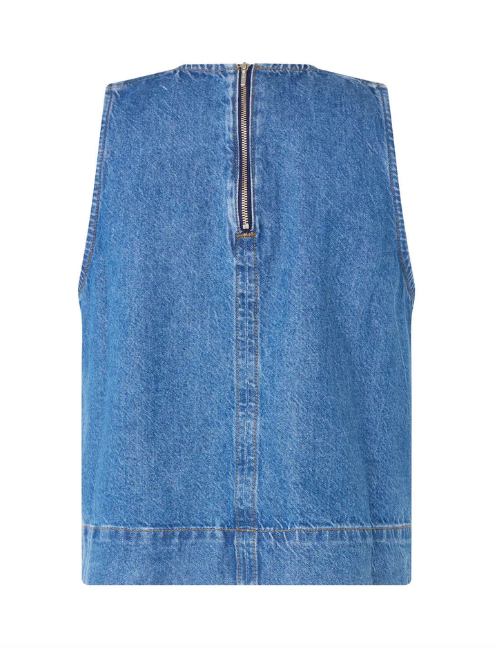 Global Funk - Top - Vintage blue - Rihne - Stilkompagniet.dk