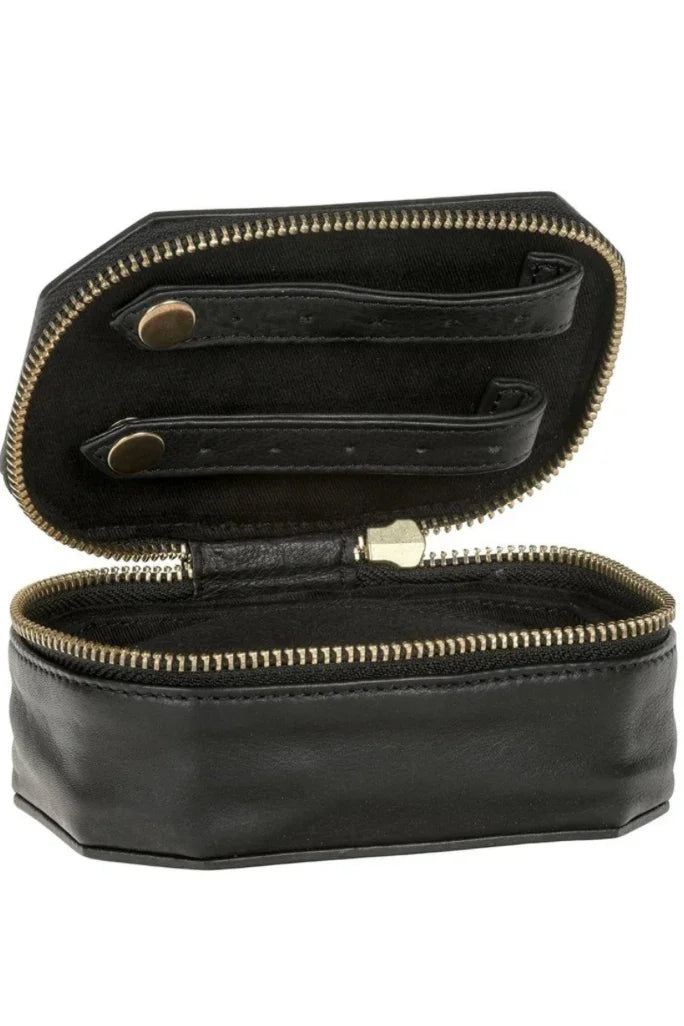 Depeche - Læder smykkeboks Large i blød skind / 13040 - sort - Stilkompagniet.dk